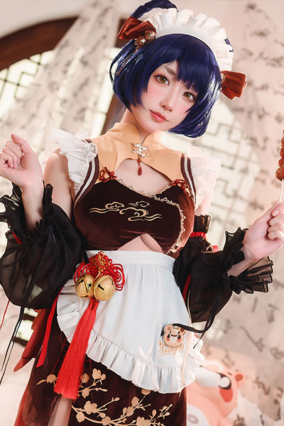 游戏角色还原艺术:阿包也是兔娘的原神甘雨Cosplay赏析