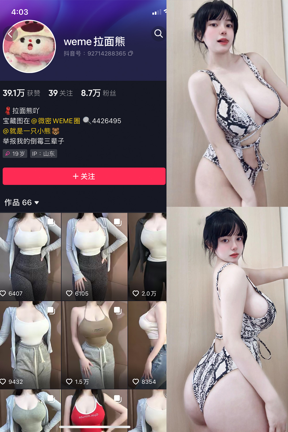 抖音 拉面熊 微密圈 视频 NO.011期 【11P2V】最新至:2024.4.26